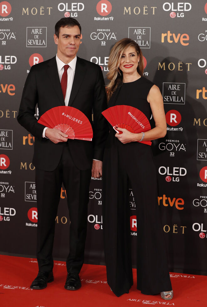 Junto a Pedro Sánchez en la Ceremonia de los Premios Goya 2018