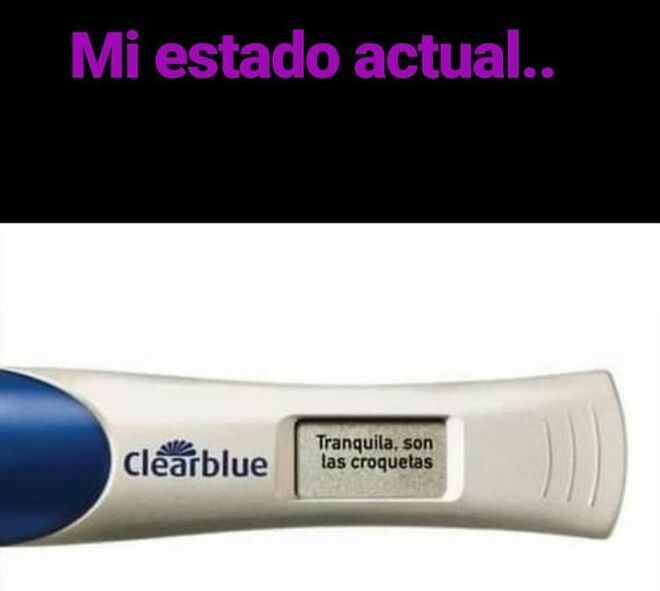 Imagen del test de embarazo que ha publicado Paula Echevarría.