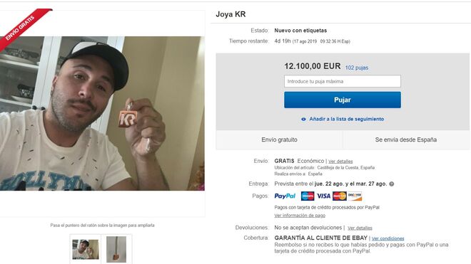 Kiko Rivera subasta su primera joya en Ebay