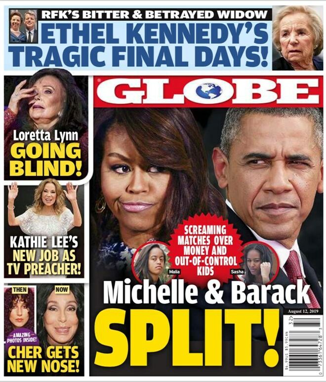 La revista 'Globe' habla de divorcio inminente para los Obama.
