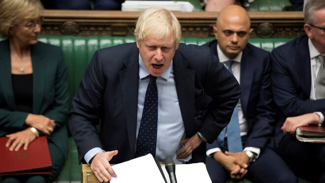 Boris Johnson durante la votación de este martes en la Cámara de los Comunes