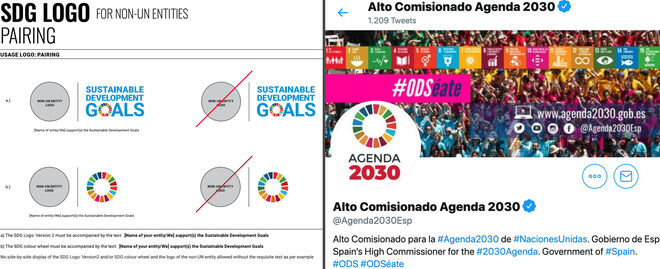 Ejemplo de buen uso del logo de los ODS.