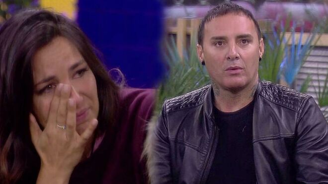 Irene Junquera llorando en GH VIP tras los comentarios de Dinio