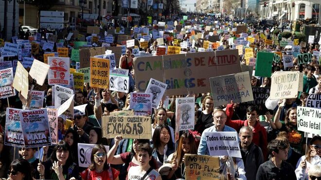 Manifestación el pasado 15 de marzo en Madrid por el clima.