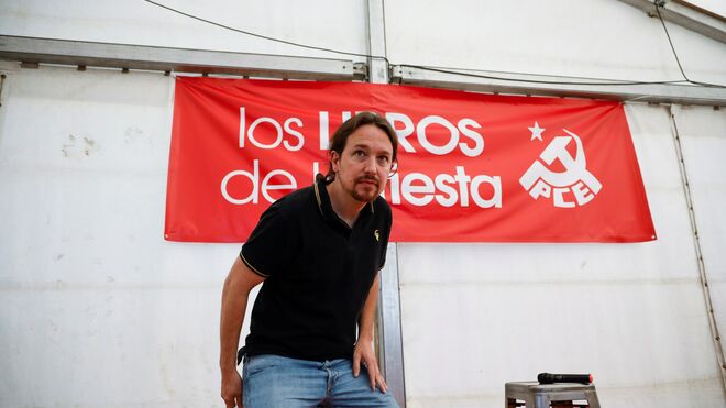 Pablo Iglesias en la fiesta del PCE en Rivas