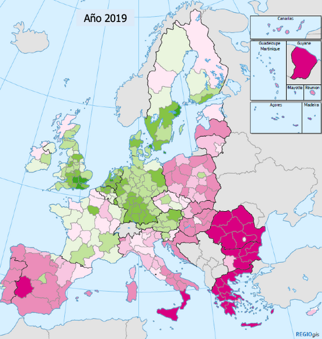 Figura 3. Competitividad de las regiones europeas