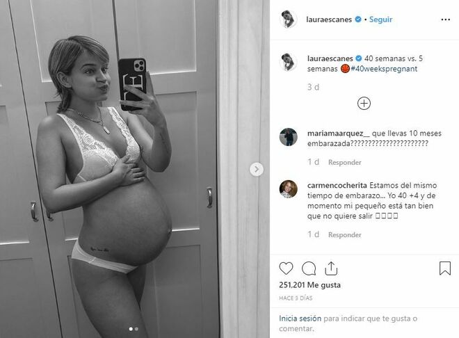 Laura Escanes ha publicado varias fotos embarazada en Instagram.