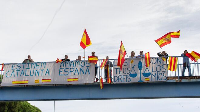Manifestantes en Cataluña