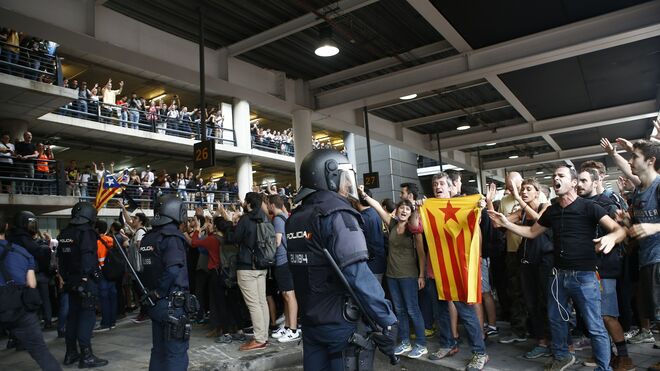 Protestas en el aeropuerto de El Prat