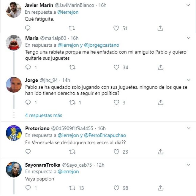 Las mofas y memes en redes por la respuesta de Errejón a Rosalía en Twitter.