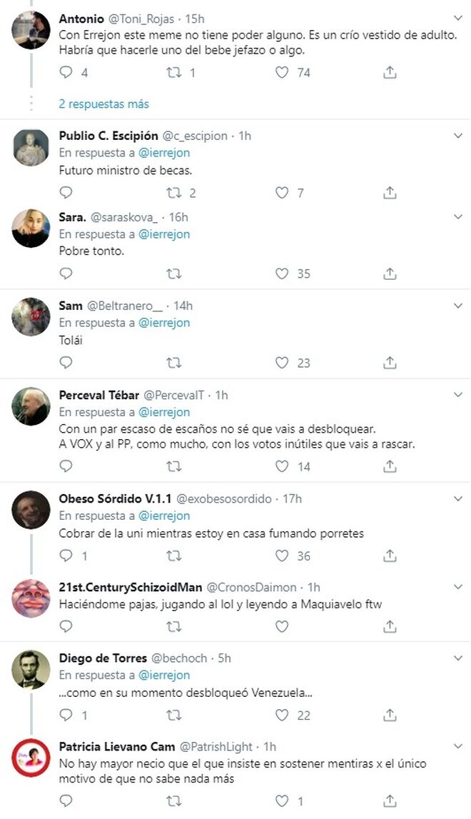 Las redes se mofan de la respuesta de Íñigo Errejón.