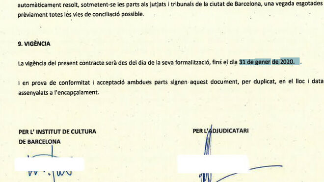 Extracto del contrato firmado por el ICUB y Bosch