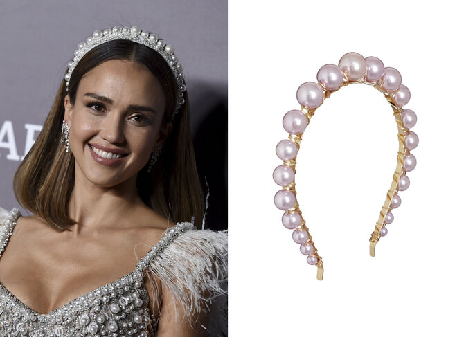 Una diadema de perlas, como la que lució Jessica Alba, la podrás encontrar en ASOS. PVP: 15.99€