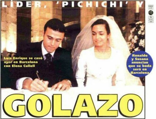 La boda de Luis Enrique y Elena Cullell, en el Mundo Deportivo.