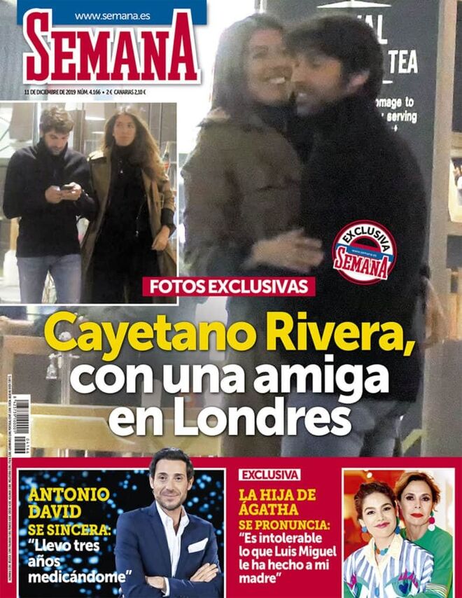 Las fotos de la supuesta infidelidad de Cayetano Rivera con otra mujer en Londres.