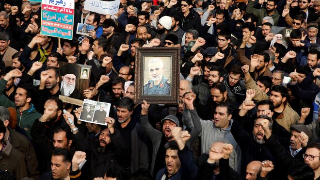 Manifestación a favor de Qassen Soleimani