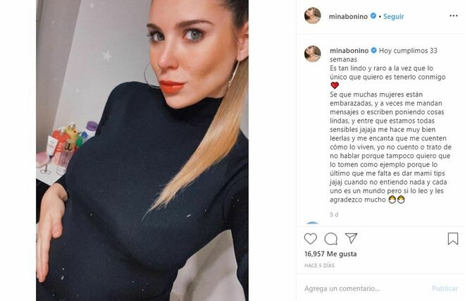 Mina Bonino, la novia de Fede Valverde, está embarazada.