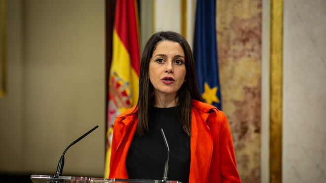 Inés Arrimadas en un acto reciente en el Congreso de los Diputados.