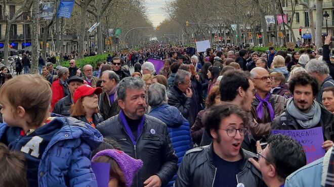 Manifestación del 8M en Barcelona.