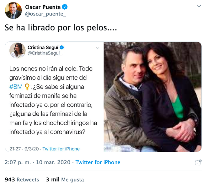 Oscar Puente en Twitter