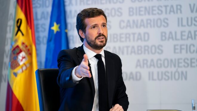 El líder del PP, Pablo Casado