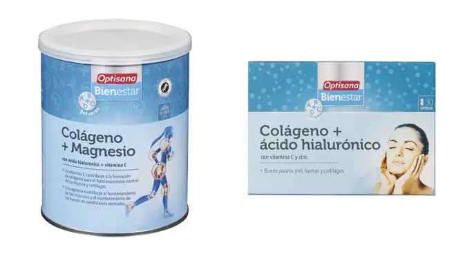 Colágeno en polvo. PVP: 4.79€ // Colágeno en cápsulas con ácido hialurónico. PVP: 3.99€
