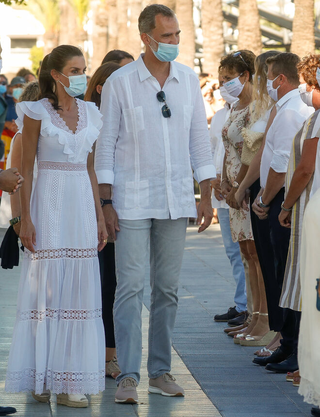 Los Reyes Felipe y Letizia, durante su visita a Ibiza.