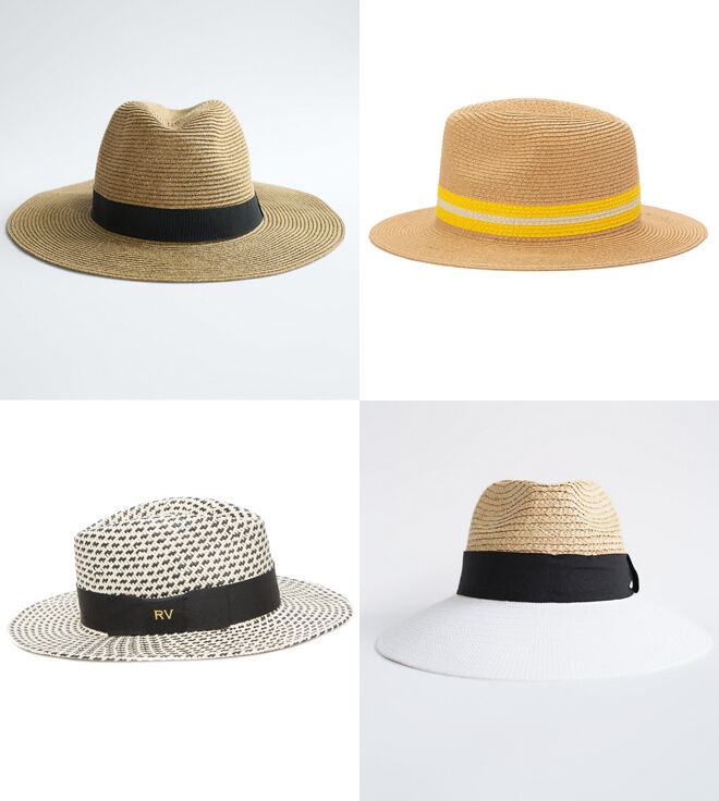 color beige Kentop Niños niña plegable sombrero de paja sombrero puntas lado playa sombrero verano sombrero tamaño 48-52 cm 