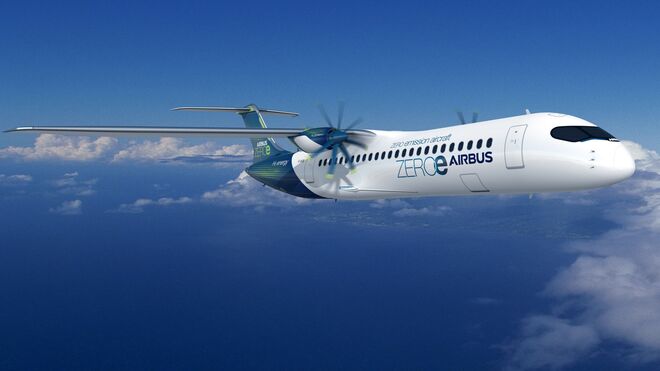 Airbus presenta tres aviones impulsados por hidrógeno, de cero emisiones.