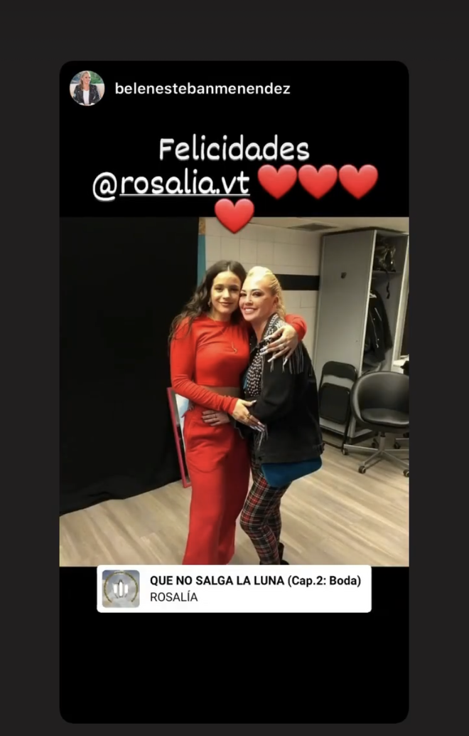 Belén Esteban felicita a Rosalía