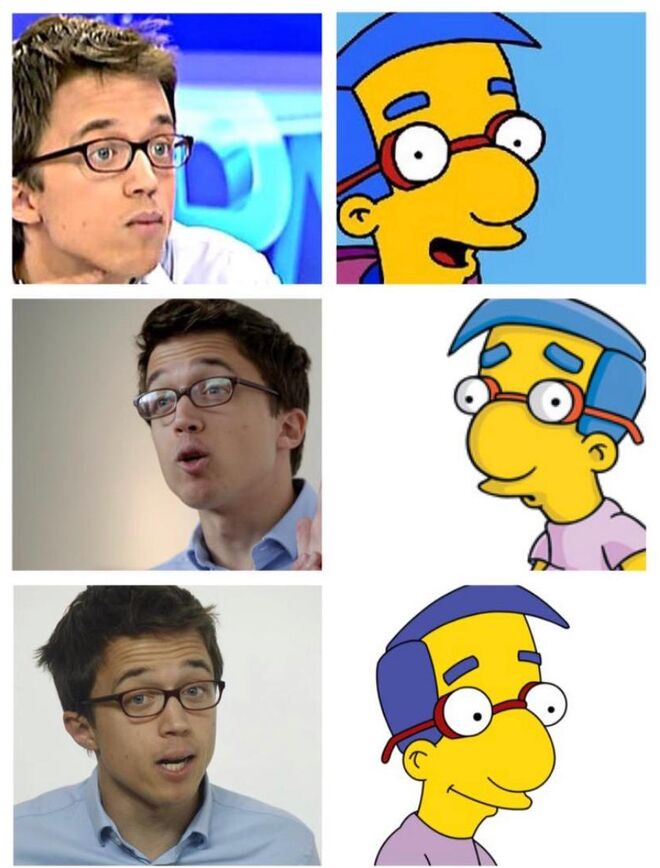 Íñigo Errejón es comparado con Milhouse, de Los Simpson.