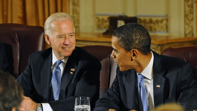 Joe Biden y Barack Obama en 2008