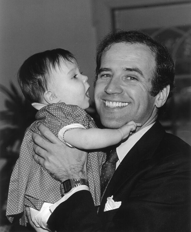 Joe Biden con su hija Ashley