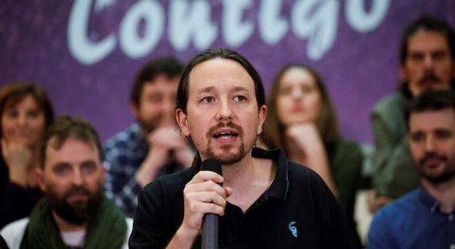 Pablo Iglesias durante acto de Podemos
