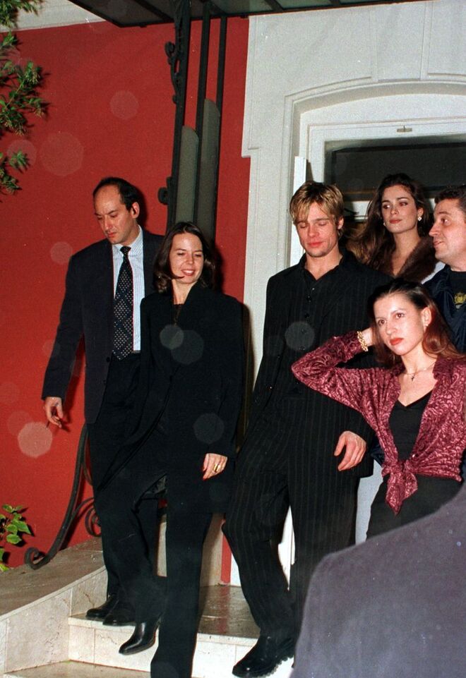 Brad Pitt y Mar Saura en 1997