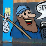 Un grafiti en la ciudad de Glasgow, durante el confinamiento por el coronavirus que tuvo lugar en Reino Unido la pasada primavera.