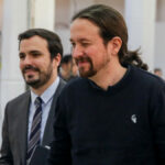 El ministro de Consumo, Alberto Garzón y Pablo Iglesias