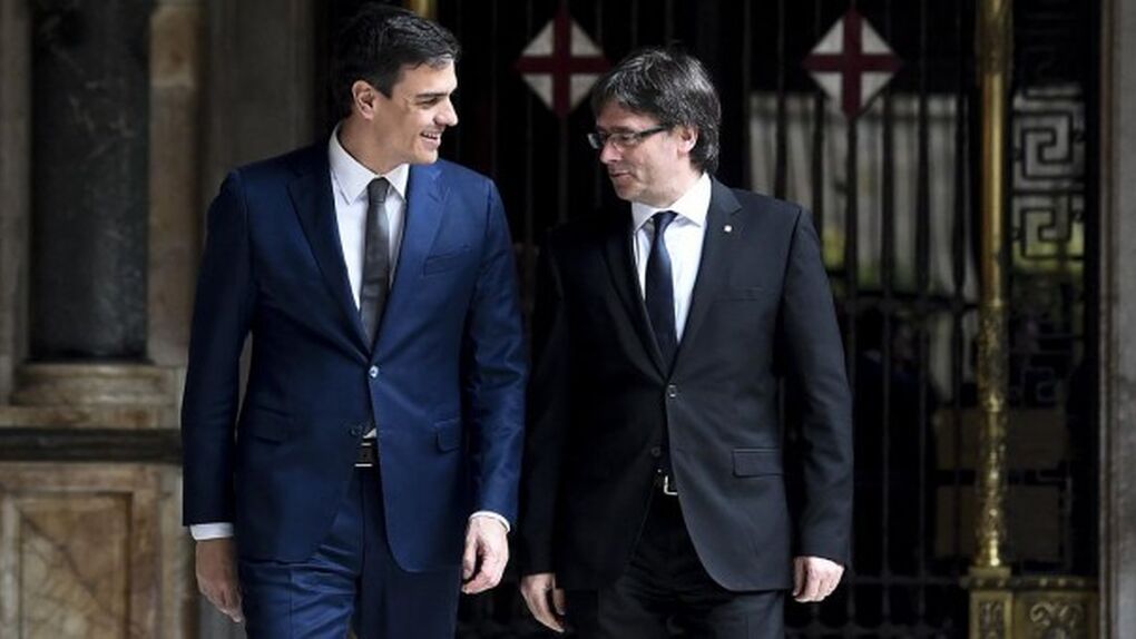 Pedro Sánchez y Carles Puigdemont