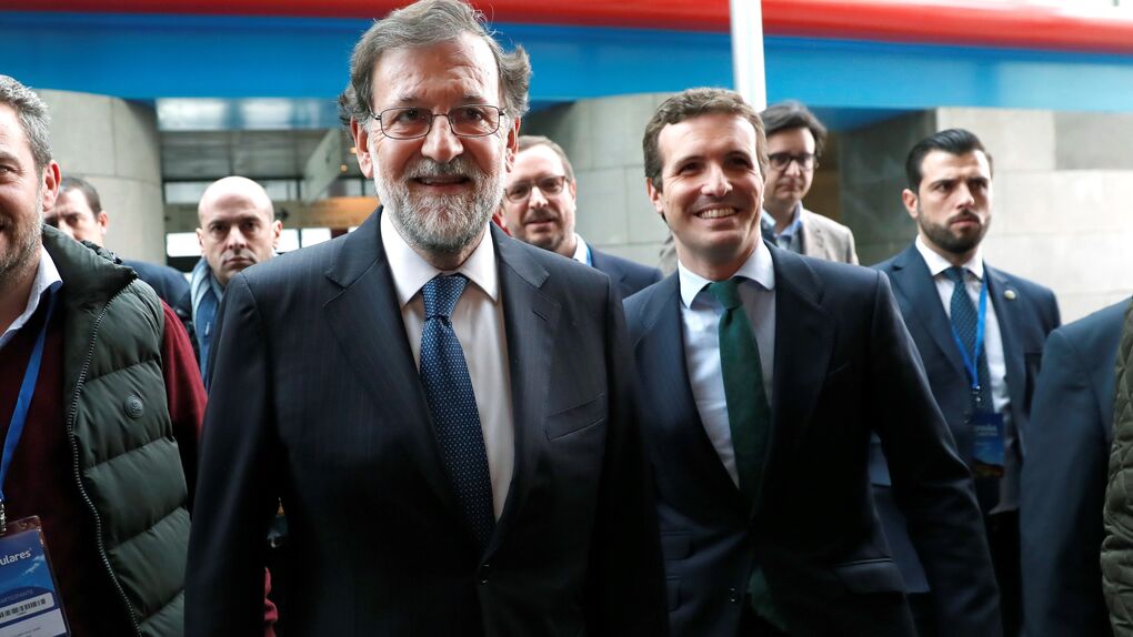 Casado y Rajoy llegan juntos a la apertura de la Convención del PP Casado y Rajoy llegan juntos a la apertura de la Convención del PP