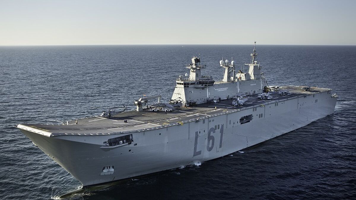 Imagen del buque “Juan Carlos I” de la Armada