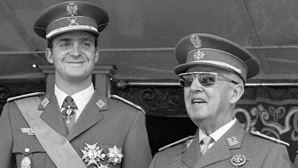 Franco, Juan Carlos I y Pablo Iglesias