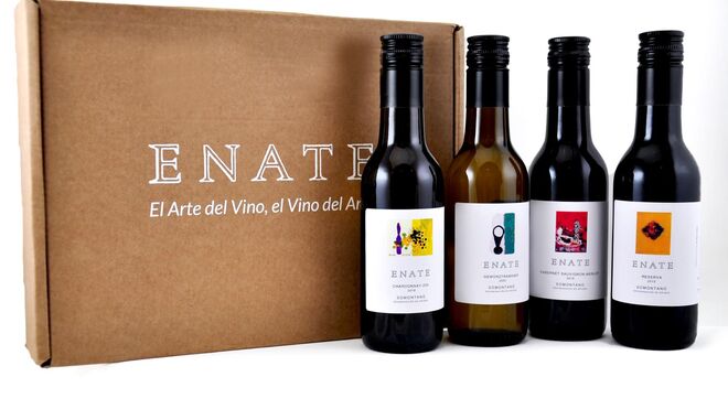Durante la visita online de Enate se catan cuatro de sus vinos más representativos.