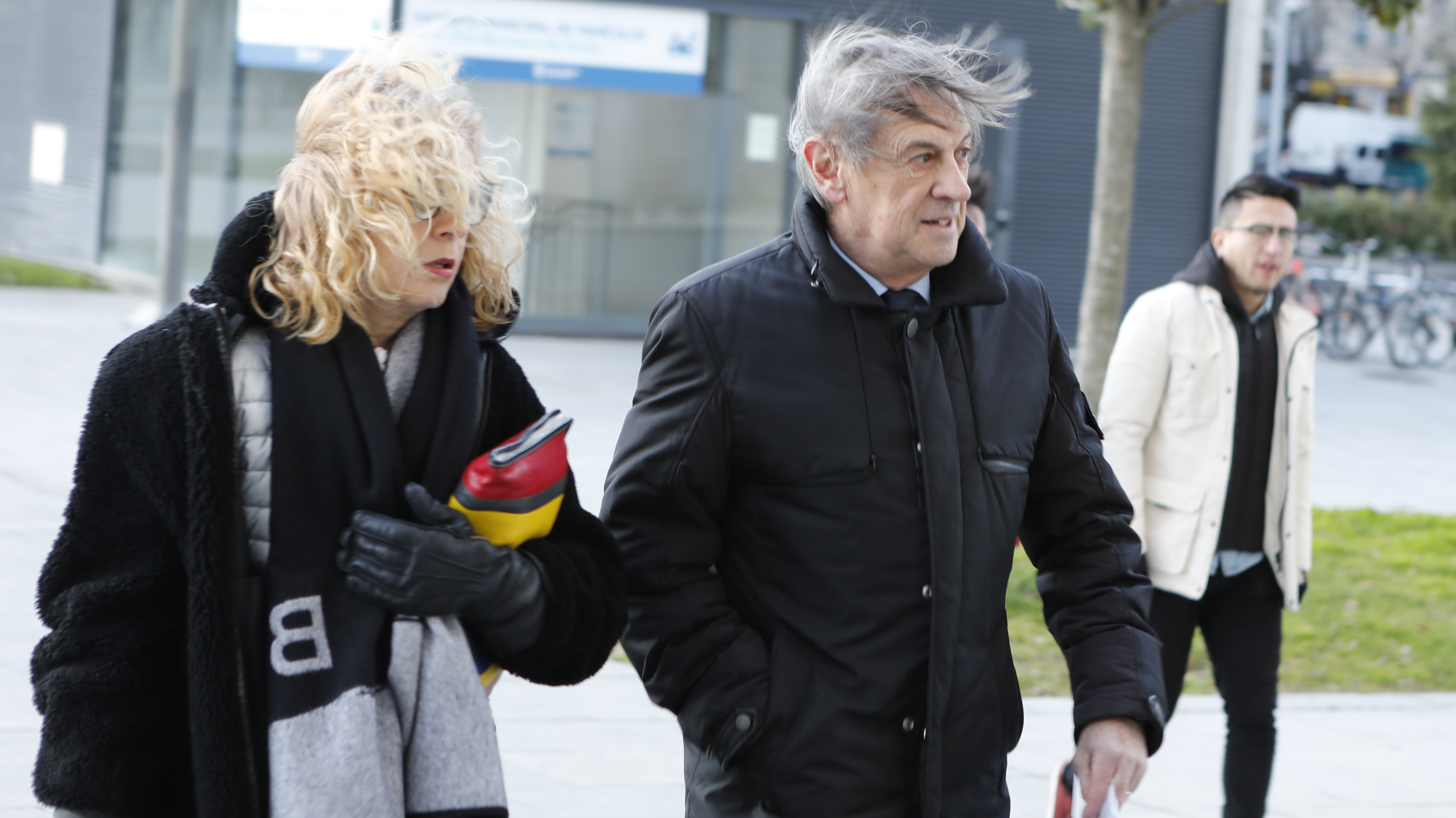 El ex presidente del Club de Fútbol Osasuna, Miguel Archanco, a su llegada al Palacio de Justicia de Pamplona