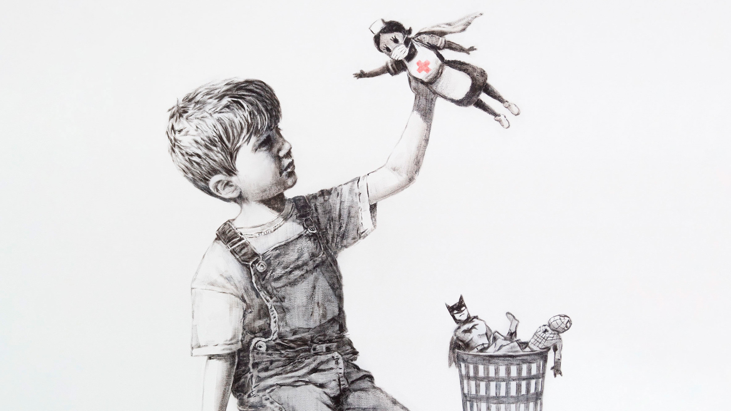 Banksy subasta su obra dedicada a los sanitarios, valorada en unos cuatro millones