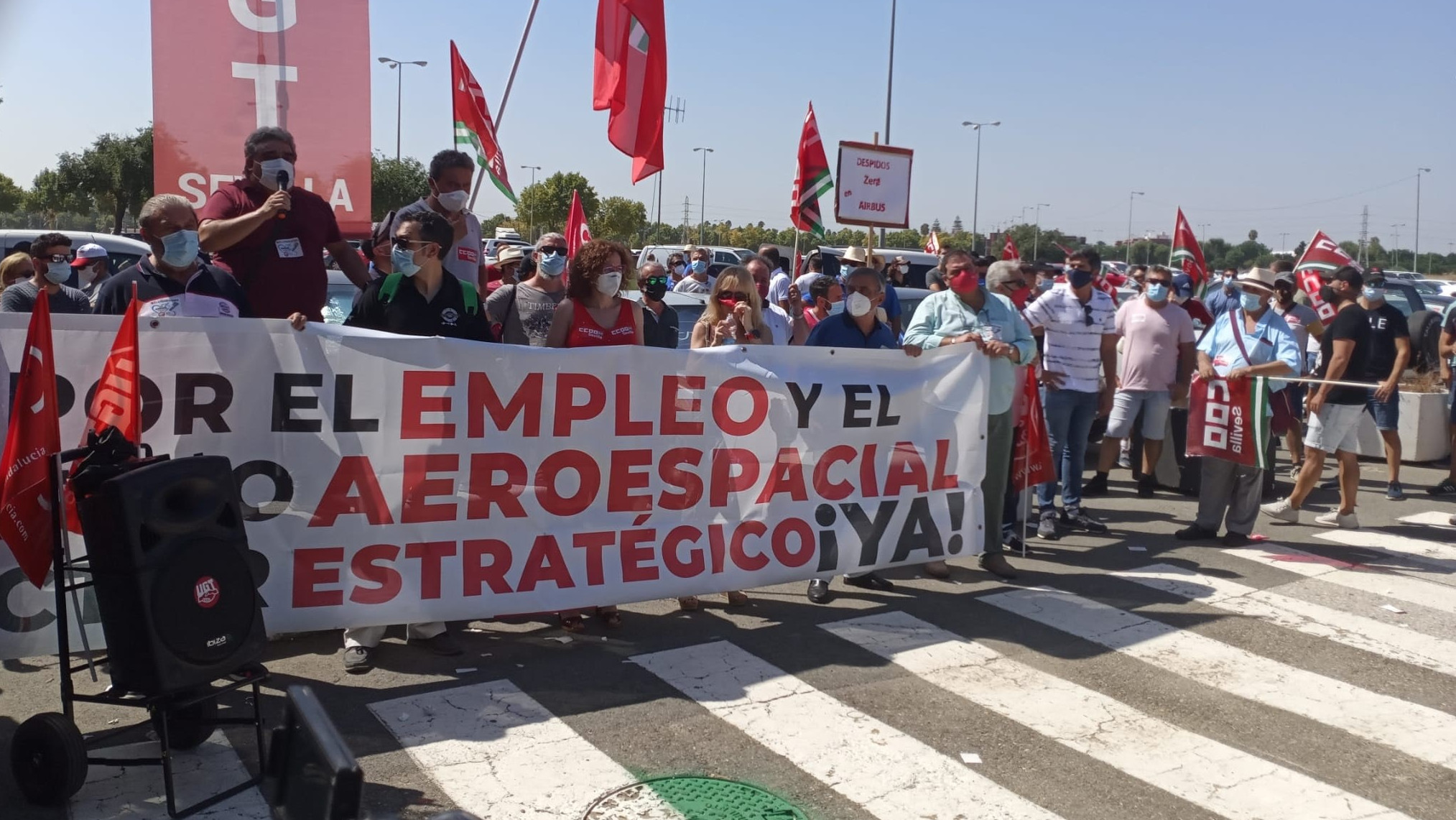 Los trabajadores de Airbus Puerto Real inician dos semanas de movilizaciones, encierros y protestas