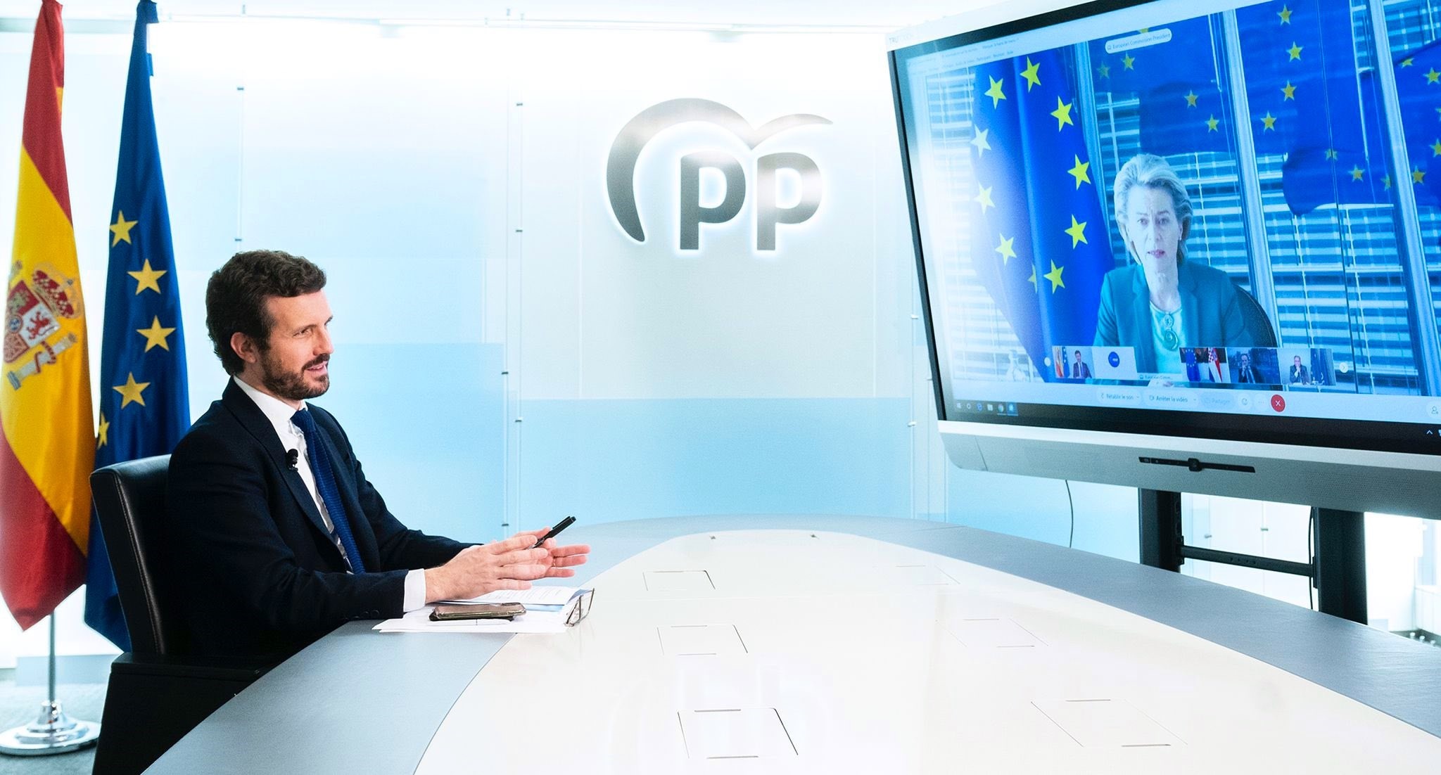 Pablo Casado pide un control "riguroso" de los fondos UE para "evitar escándalos como el de Plus Ultra"