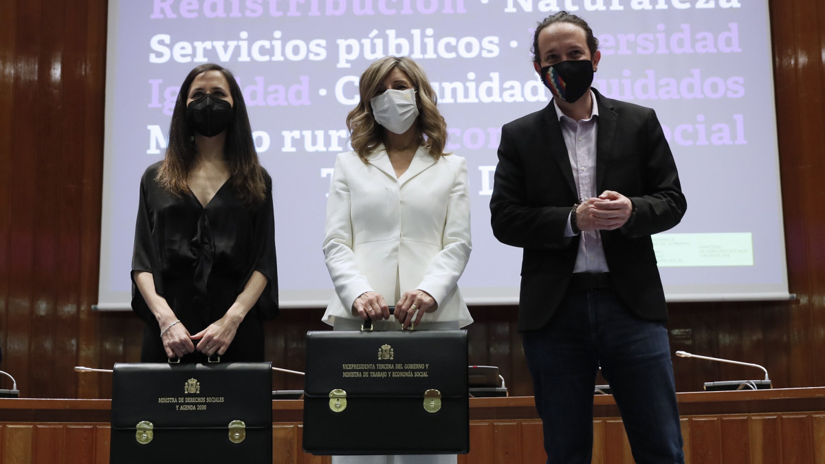 Pablo Iglesias insta a Yolanda Díaz y a Ione Belarra a seguir luchando por el interés general