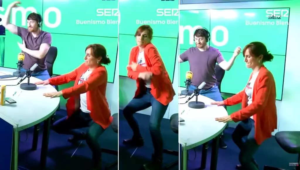 Mónica García lo da todo bailando reguetón en la radio
