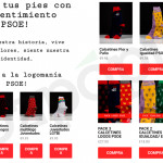 El PSOE indigna a los militantes de Madrid con un mailing para la venta de calcetines del partido
