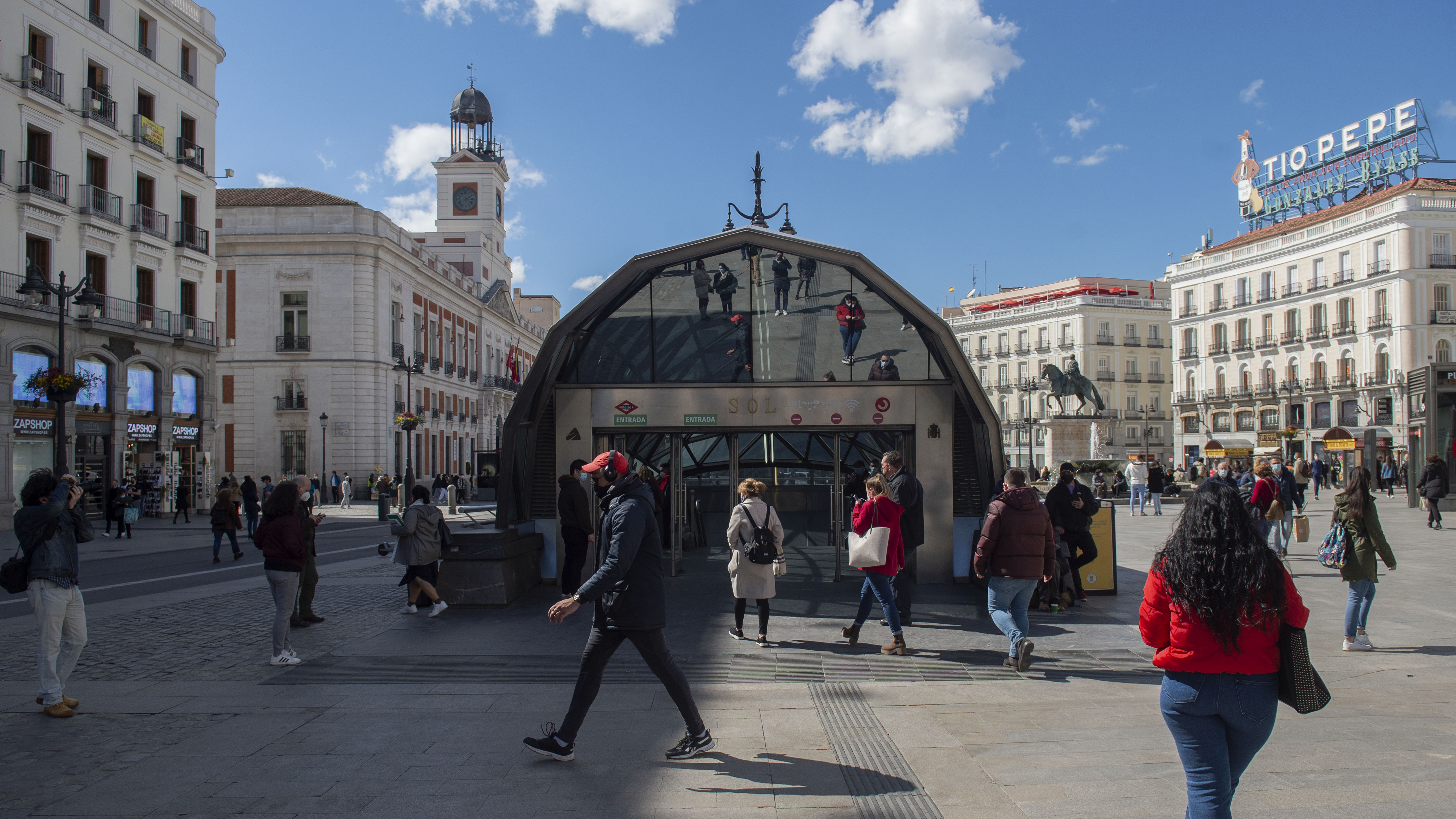 La Puerta del Sol, en Madrid.